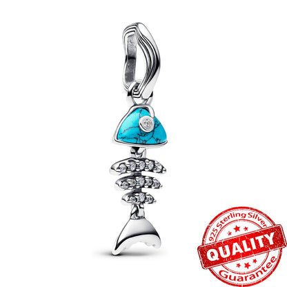 Sterling Silver Ocean-Themed Charm Pendant for Bracelets and Necklaces FCC518