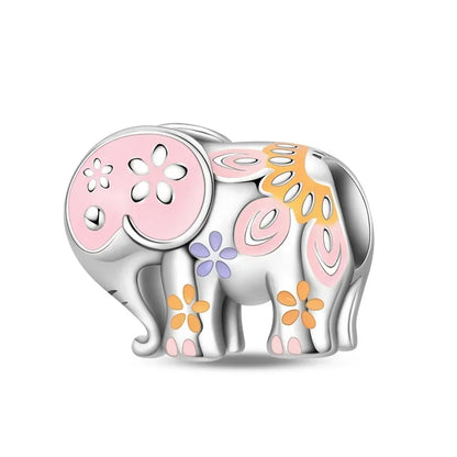 925 Sterling Silver Colorful Elephant Animal Charms for DIY Jewelry Necklace Bracelet Gifts