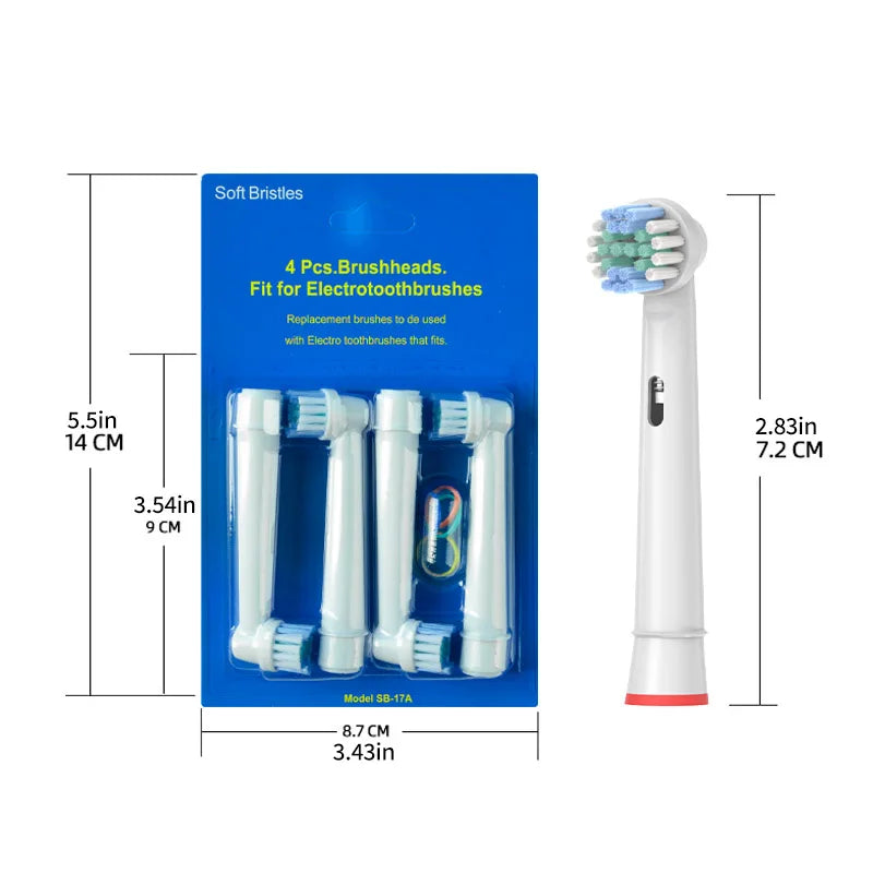 Electric Toothbrush Replacement Brush Heads for Oral Basic Cleaning B Nozzle D100 D25 D30 D32 4739 3709 3744