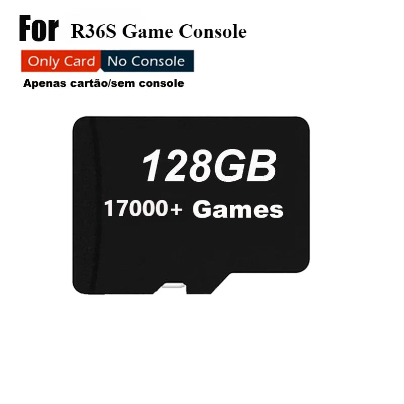 V5 SD Card For R36S R36H Retro Handheld Game Console Compatible With Linux 3.5 Inch IPS Portable Player 64GB 128GB 256GB