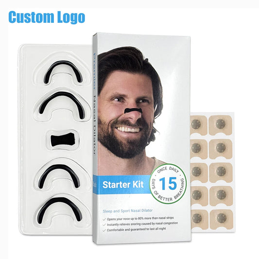 Magnetic Anti Snoring Nose Strips and Clips Nasal Dilators Kit for Improved Breathing and Better Sleep