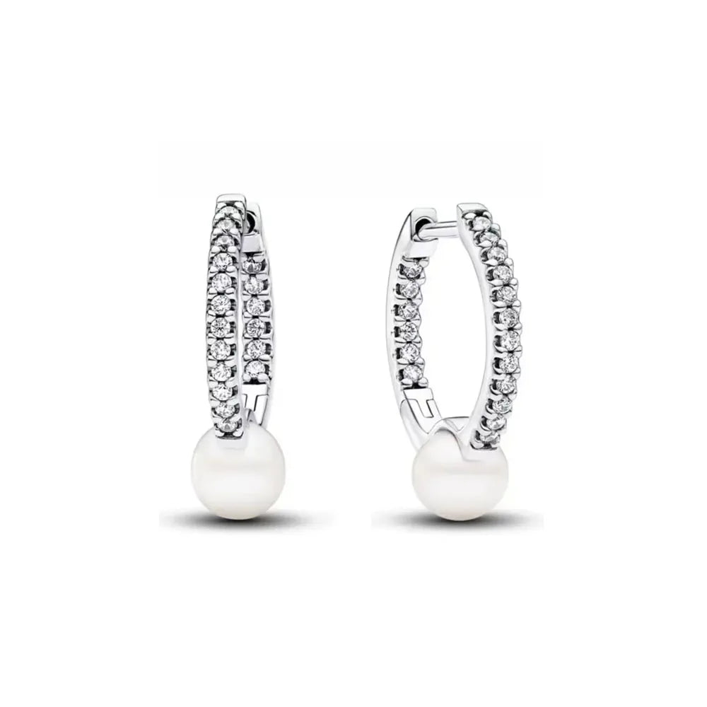 European 925 Silver Blue Snowflake Moon And Heart Zircon Stud Earrings For Women Holiday Exquisite Charm Jewelry