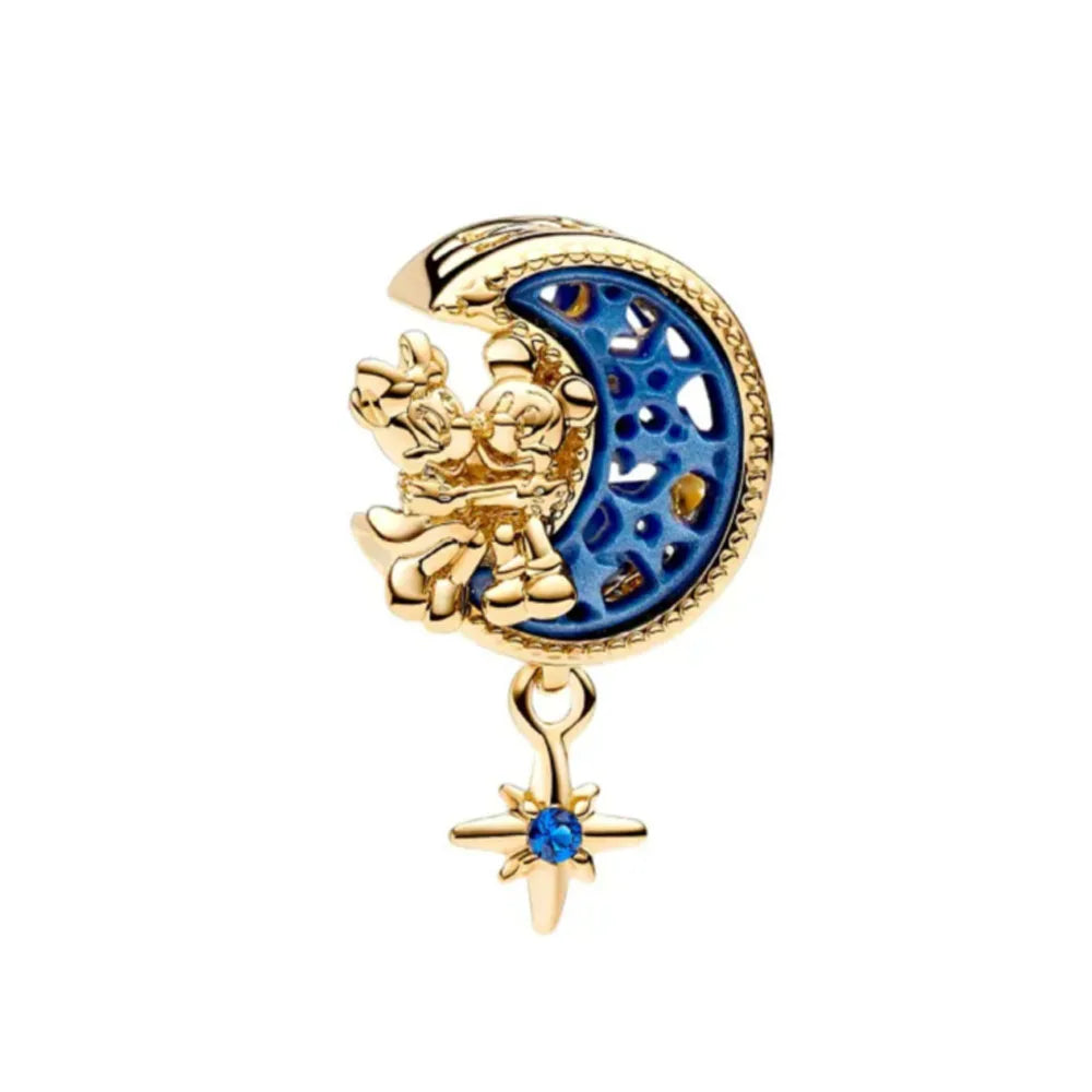925 Silver Teddy Bear Beads and Mouse Pendant for European Original Bracelet DIY Exquisite Jewelry