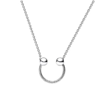 2025 European 925 Silver Pink and Red Heart-Shaped Necklace for Elegant Women