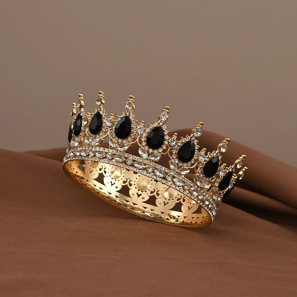Baroque Crystal Princess Tiara Rhinestone Bridal Wedding Headdress