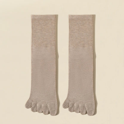 Mens Wool Five Finger Toe Socks Breathable Business