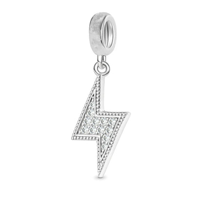 Sparkling Snowflake Sun Lightning Dangle Charm Bead 925