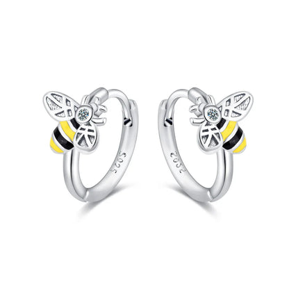 Elegant 925 Sterling Silver Zircon Stud Earrings for Women's Wedding and Engagement