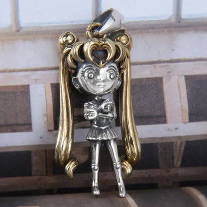 Handcrafted Skull Roman Helmet Pendant Necklace for Men