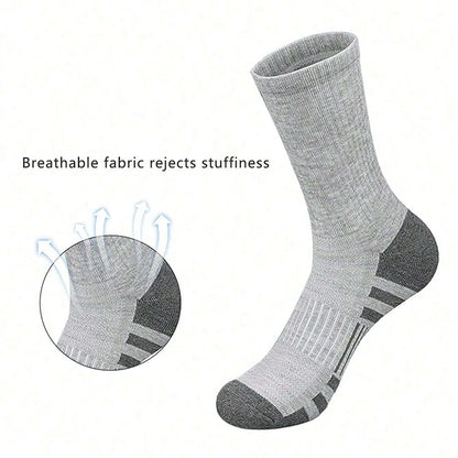3 Pairs Men's Outdoor Gym Socks Comfortable Ground-Gripping EU 40-45 3 Pairs