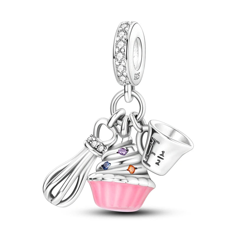 Elegant 925 Sterling Silver Butterfly Airplane Dangle Beads for Charm Bracelets