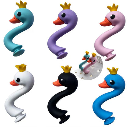 Whimsical 3D Swan Shoe Charms PVC Accessories for Customizing Shoes and Bags
