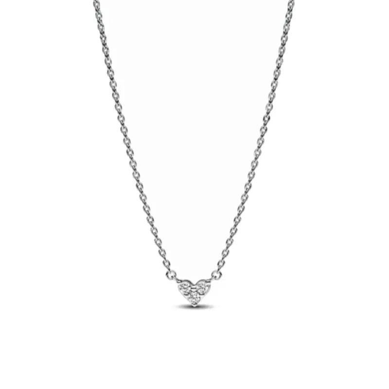 Zircon Love Heart Pendant Necklace Top Rated DIY Jewelry Charm for Women B4912