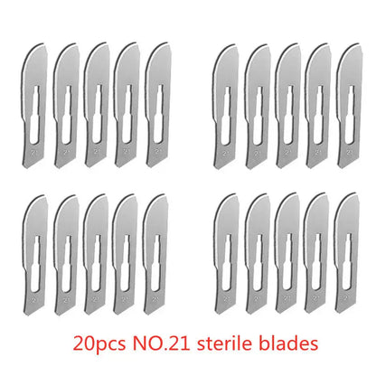 20-100pcs Top-Rated Carbon Steel Surgical Blades for DIY Phone Repair & Grooming 20pcs NO.21