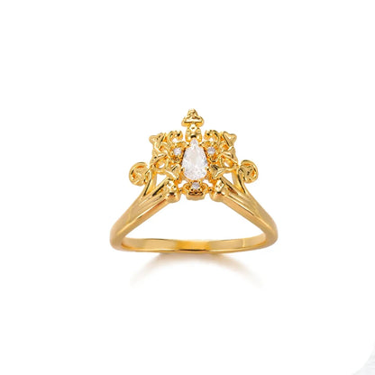 Romantic Geometric Love Ring for Women Stainless Steel Wedding Band