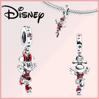 Disney 925 Sterling Silver Stitch Minnie Winnie Dangle