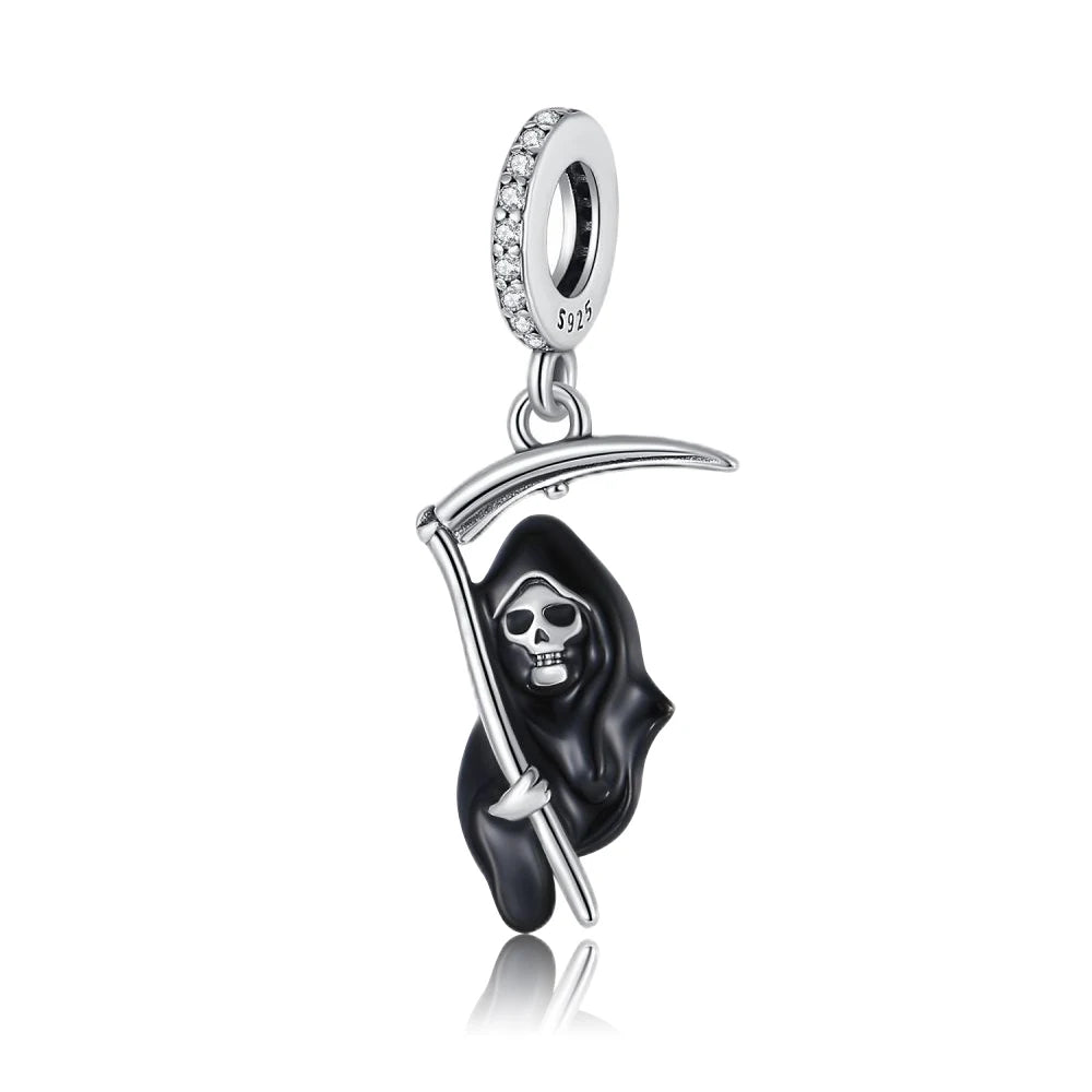 Sterling Silver Halloween Skull Bat Pumpkin Charm Pendant for DIY Jewelry SMC6678