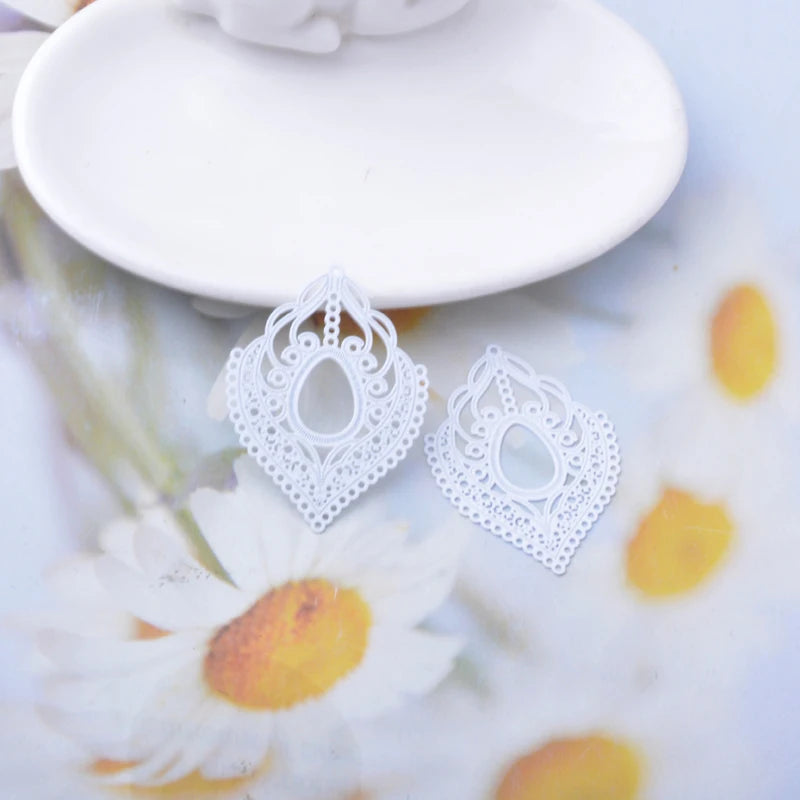 Brass Leaf Sunflower Waterdrop Charms Set for DIY Jewelry Making