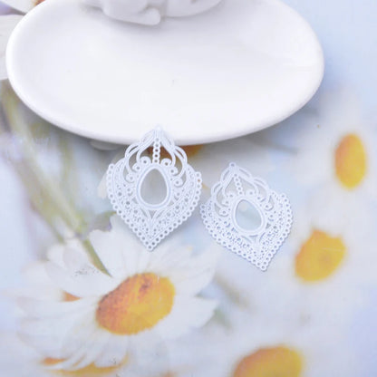 Brass Leaf Sunflower Waterdrop Charms Set for DIY Jewelry Making