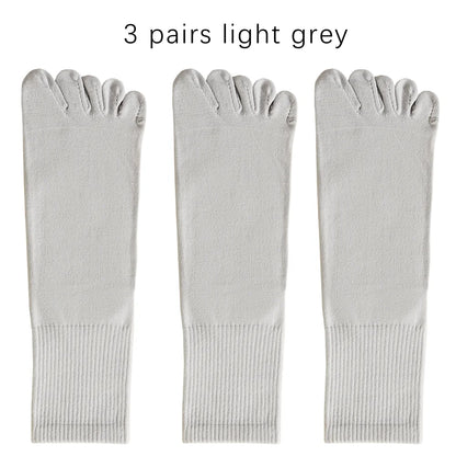 Mens Split Toe Cotton Crew Socks Moisture Wicking Freshness