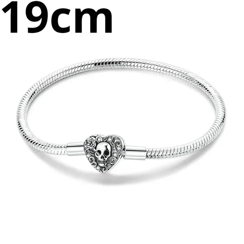 925 Sterling Silver Adjustable Gold Cross Virgin Mary Blue Eye Zircon Charm Bracelet for Women Birthday Gift