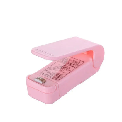 Mini Heat Bag Sealing Machine for Food Packaging Closure Pink