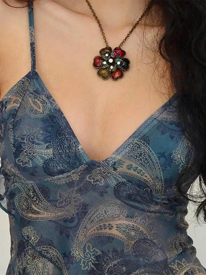 Mesh See Through Camisole For Women Patchwork Tank