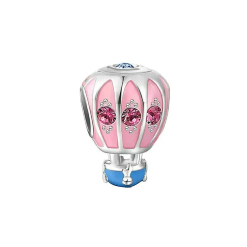 925 Silver Travel Globe Airplane Charm For Bracelet