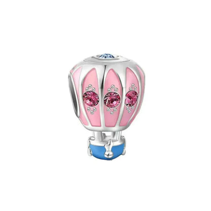 925 Silver Travel Globe Airplane Charm For Bracelet