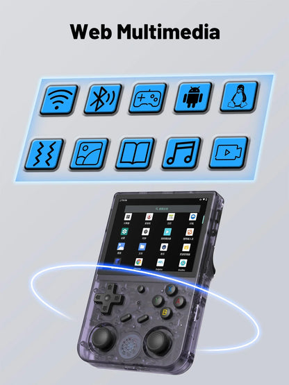 RG353V RG353VS Handheld Game Console 64 128 256GB Touchscreen Dual System Android 11 And Linux Portable 3.5 Inch Retro Gaming Console Micro HDMI Type C Supports Up To 40000 Games