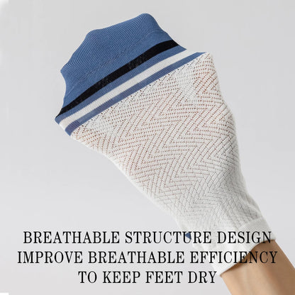 5 Pairs Mens Colorblock Mesh Sports Socks Anti Odor