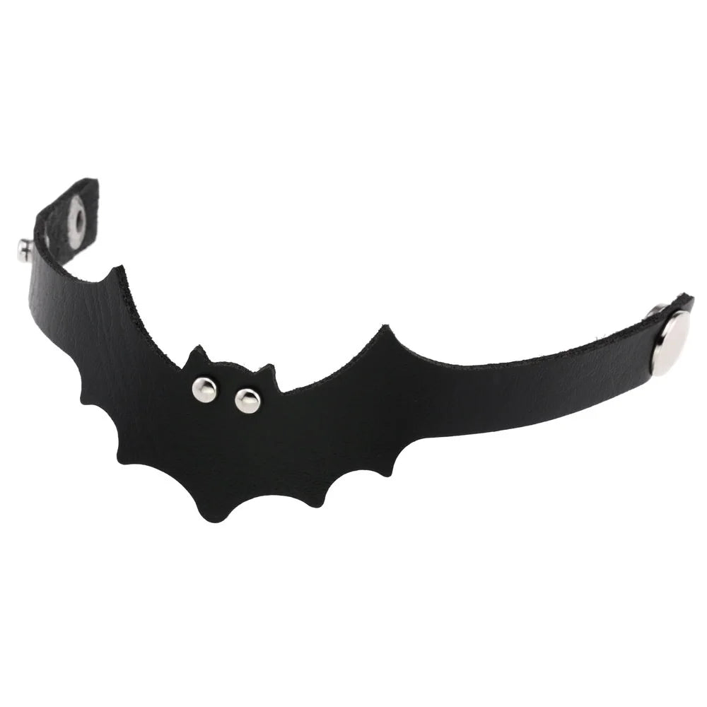 Gothic Punk Cat Heart Leather Bracelet For Women And Men