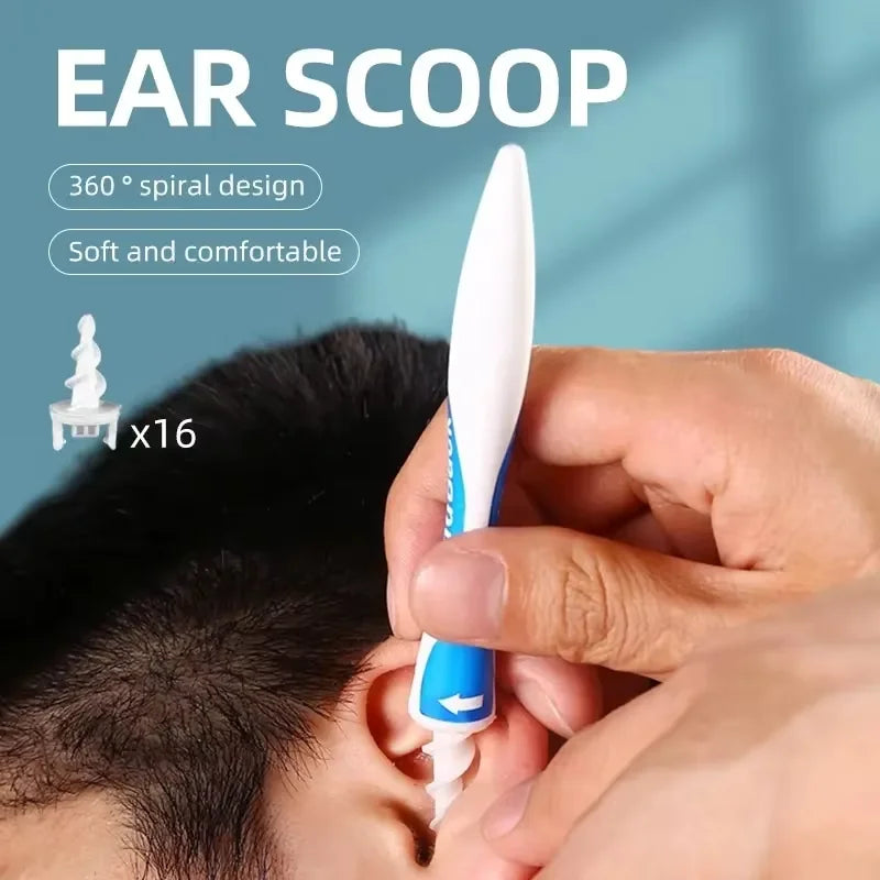 Portable Ear Wash Wax Silicone Soft Spiral Beauty Tool