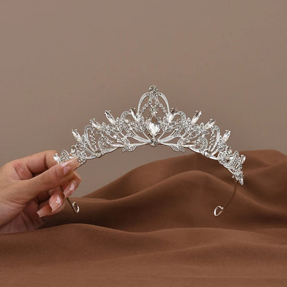 Exquisite Baroque Crystal Bridal Tiara and Crown for Women with Rhinestone Prom Diadem