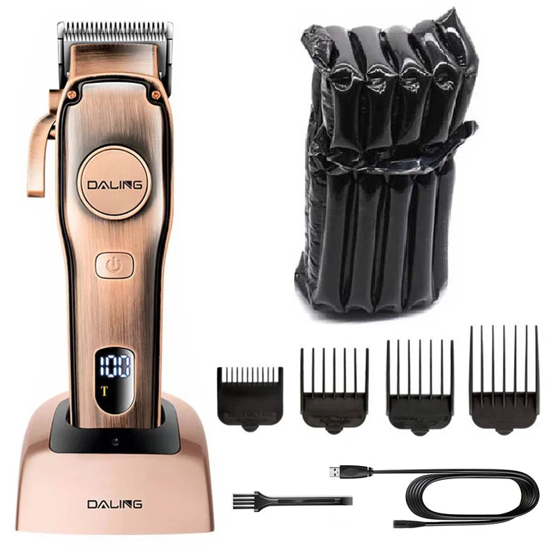 Cordless Professional Rechargeable Hair Trimmer For Men Adjustable Beard Clipper Lithium Ion Fast Charging Stainless Steel Blade