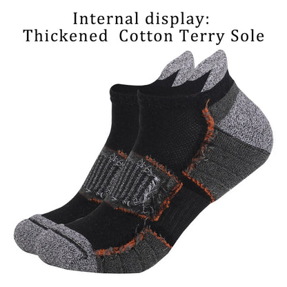 6 Pairs Mens Anti Slip Terry Sole Hiking Socks Arch Support