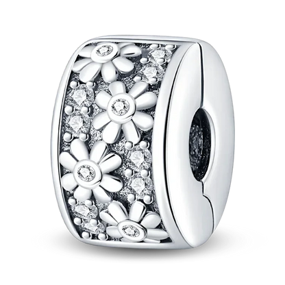 925 Sterling Silver Colorful Butterfly Star Moon Flower Beads Clip Charm for DIY Bracelet Fine Zircon Jewelry