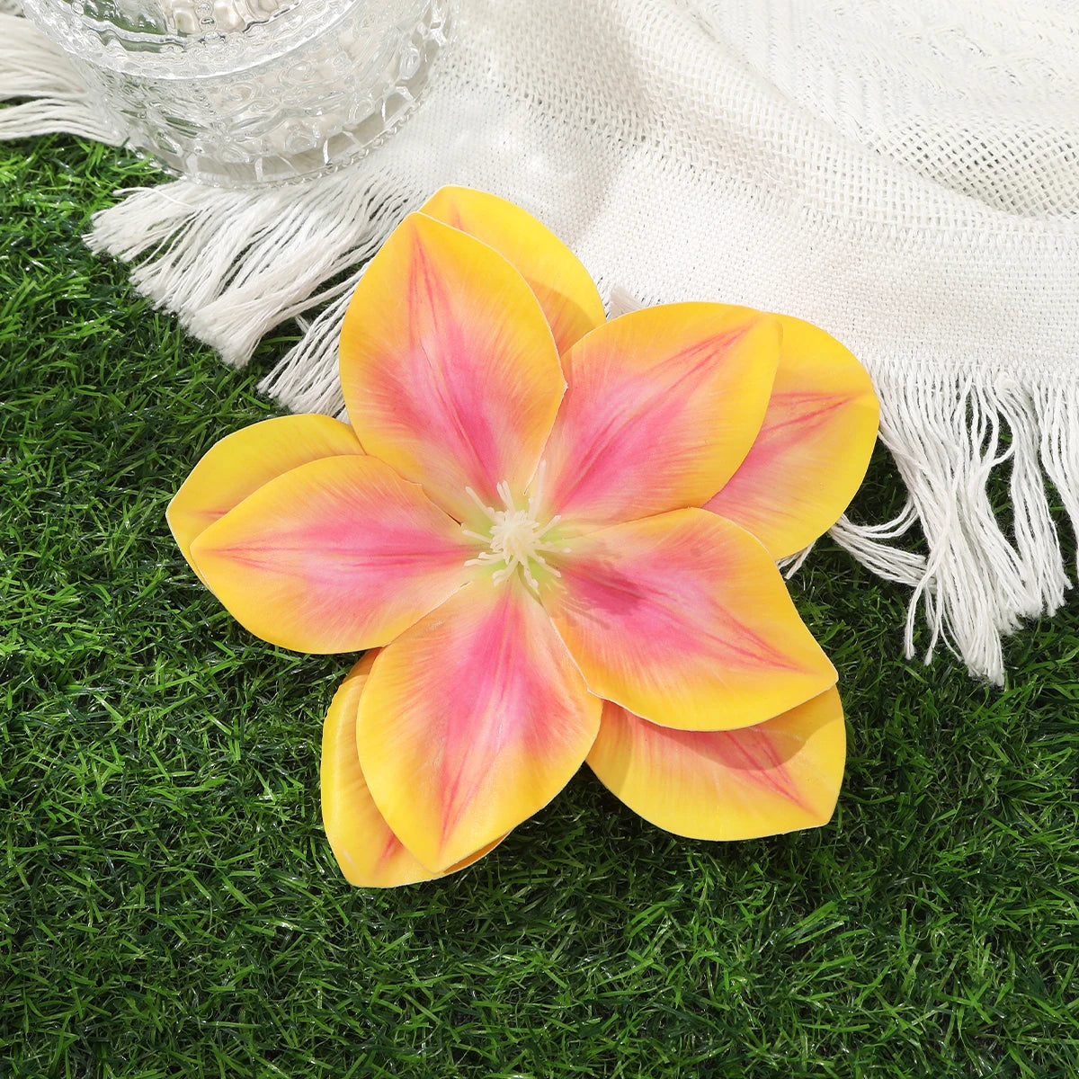 Awaytr Hawaiian Flower Hair Clip for Women and Girls - Romantic Bohemian Floral Side Bangs Accessory