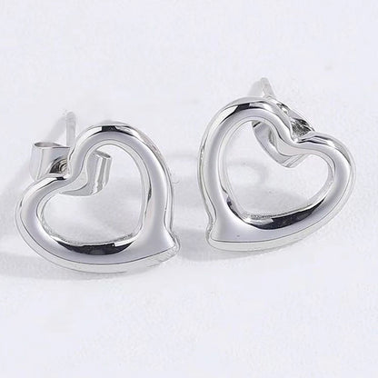DOTIFI Exquisite Love Fashion Stainless Steel Jewelry Set with Necklace Earrings and Bracelet for Women Party Favors