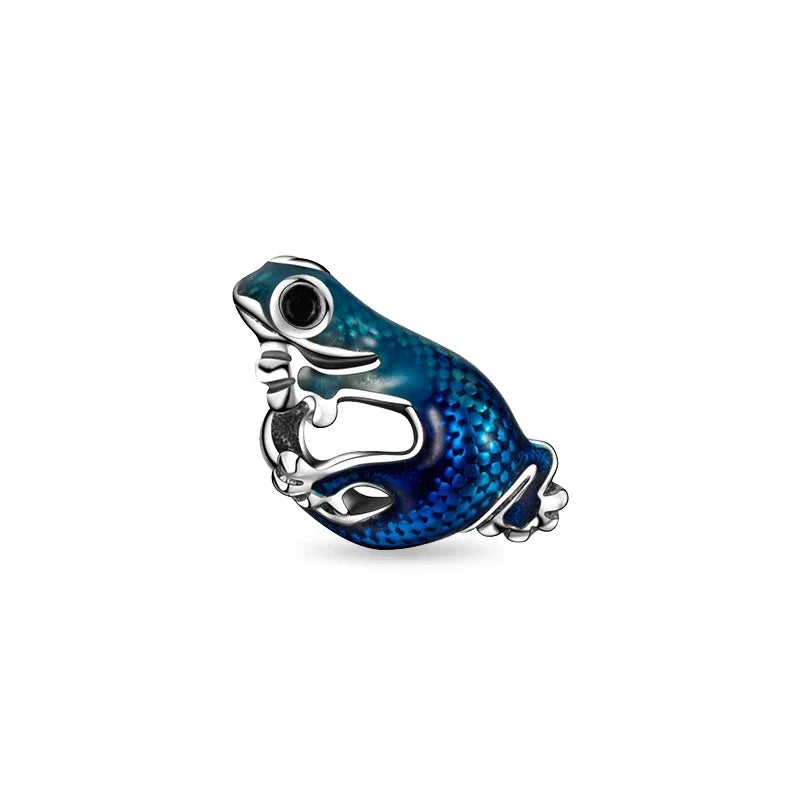 925 Silver Lucky Dragon Flying Pig Lion Penguin Pendant Beads for Women Bracelets Gift PYC3692