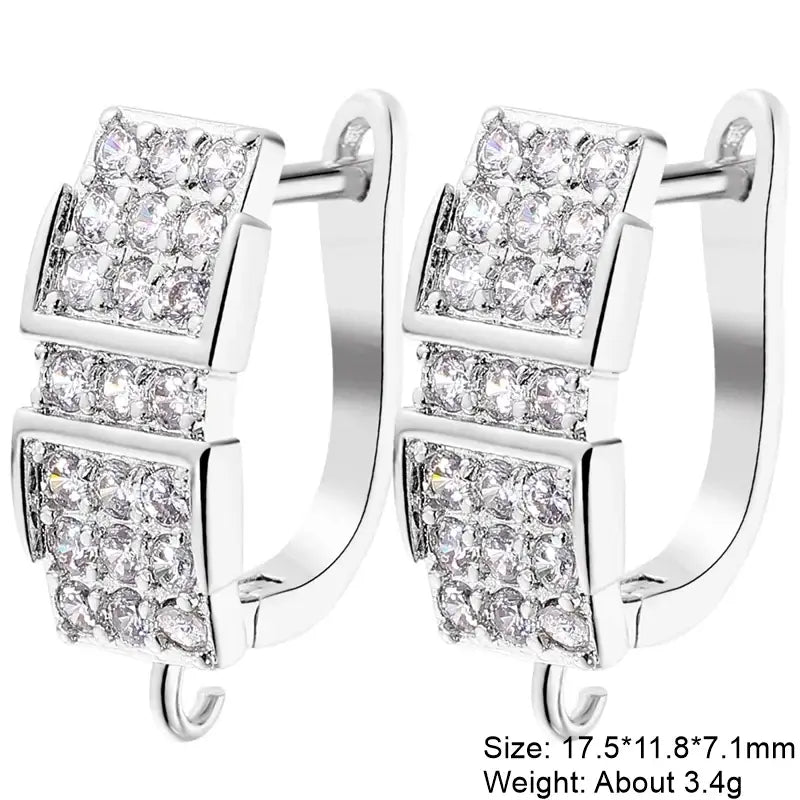 Juya 18K Gold Plated Earwire Hooks for DIY Fashion Jewelry White Gold 17