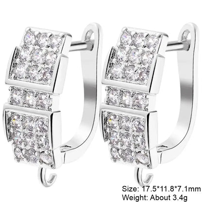 Juya 18K Gold Plated Earwire Hooks for DIY Fashion Jewelry White Gold 17