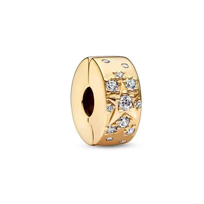 925 Sterling Silver Charm Golden Sun Pineapple Family Tree