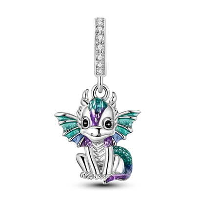 Pink Butterfly Luminous Firefly Dangle Charms 925 Sterling Silver Beads for DIY Jewelry KTC1085