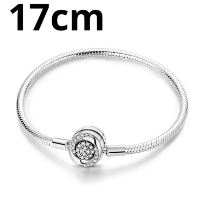 925 Sterling Silver Adjustable Gold Cross Virgin Mary Blue Eye Zircon Charm Bracelet for Women Birthday Gift