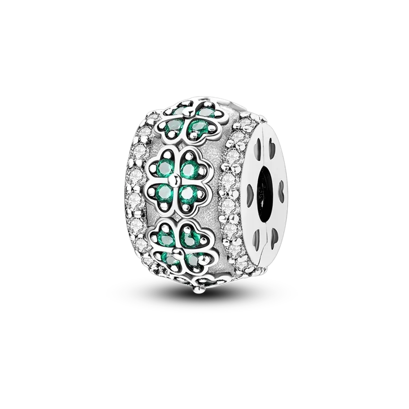925 Sterling Silver Colorful Butterfly Star Moon Flower Beads Clip Charm for DIY Bracelet Fine Zircon Jewelry