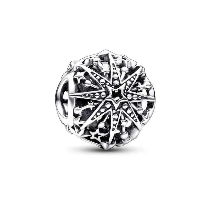 925 Sterling Silver Christmas Snowman Snowflakes and Hot Air Balloon Charms for DIY Bracelets and Necklaces Women Gift