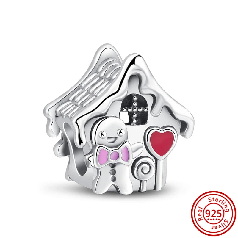 925 Silver Hot Air Balloon Castle Tower Mushroom Charms
