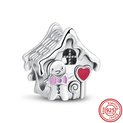 925 Silver Hot Air Balloon Castle Tower Mushroom Charms