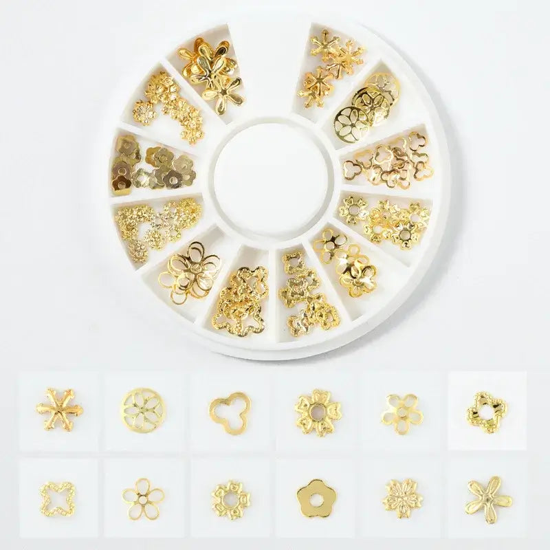 Resin Filling Metal Rivet Moon Stars Nail Art Decorations Mixed Beach Ocean Style Jewelry DIY Charms